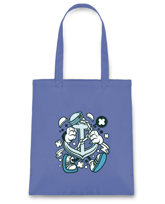 Tote Bag cotton Ancre de bateau Cartoon | By Kap Atelier Cartoon by Kap Atelier