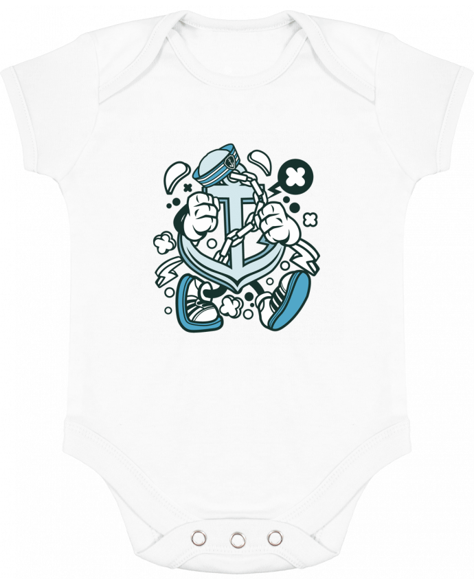 Baby Body Contrast Ancre de bateau Cartoon | By Kap Atelier Cartoon by Kap Atelier