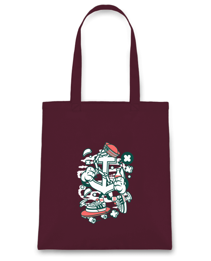 Tote-bag Ancre Skateboard Cartoon | By Kap Atelier Cartoon par Kap Atelier