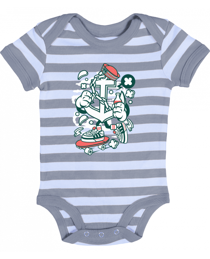 Baby Body striped Ancre Skateboard Cartoon | By Kap Atelier Cartoon - Kap Atelier