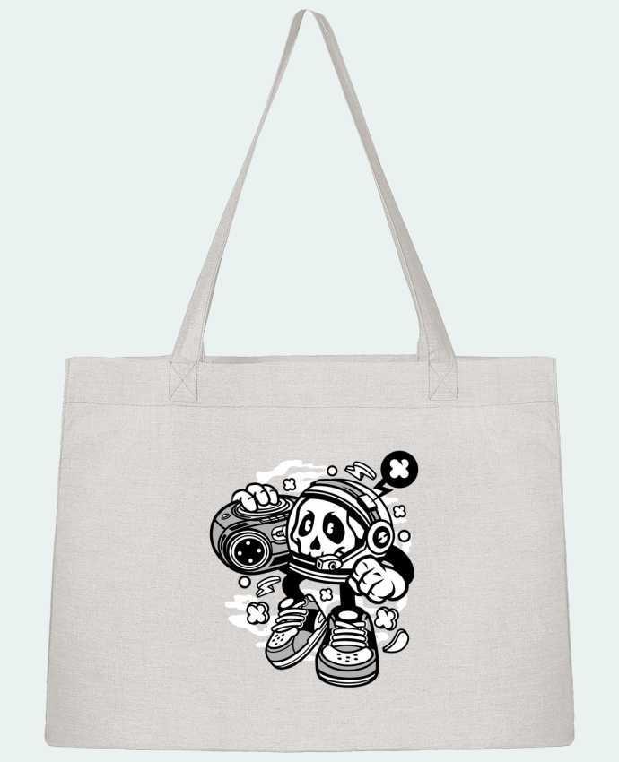 Shopping tote bag Stanley Stella Astronaute Boombox Cartoon | By Kap Atelier Cartoon by Kap Atelier