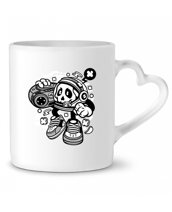 Mug Heart Astronaute Boombox Cartoon | By Kap Atelier Cartoon by Kap Atelier
