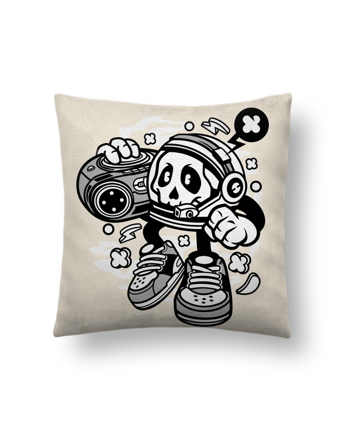 Cushion suede touch 45 x 45 cm Astronaute Boombox Cartoon | By Kap Atelier Cartoon by Kap Atelier