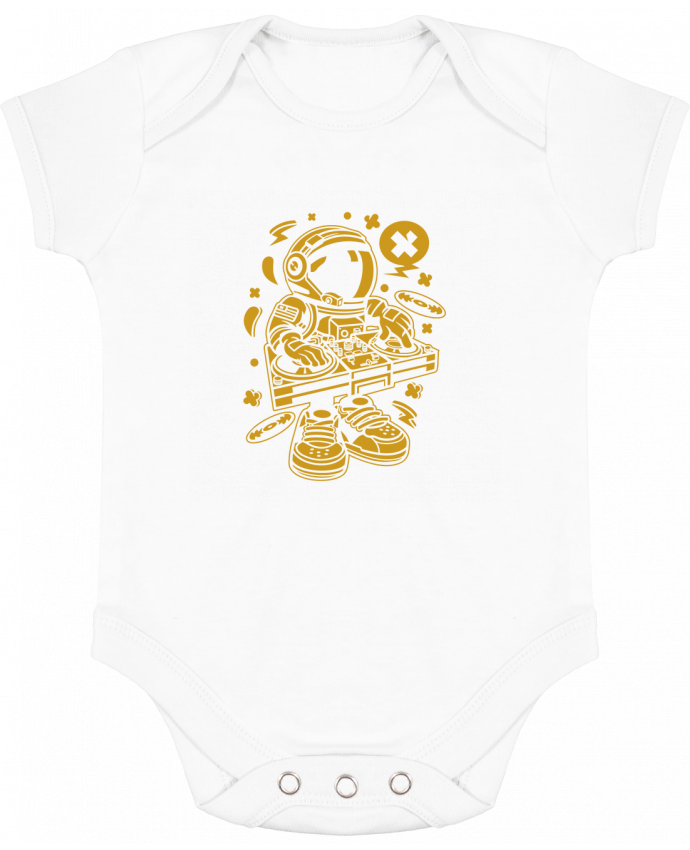 Baby Body Contrast Dj Astronaute Golden Cartoon | By Kap Atelier Cartoon by Kap Atelier