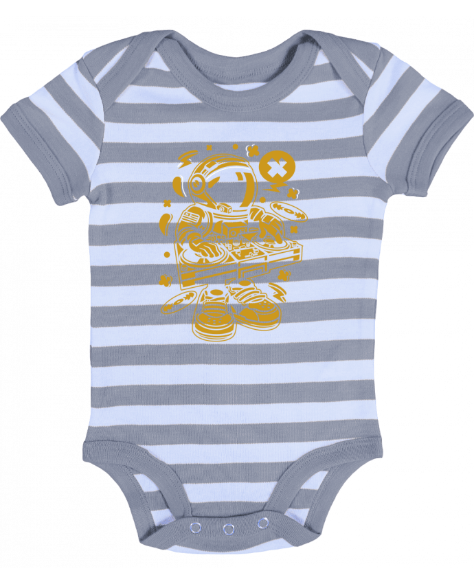 Baby Body striped Dj Astronaute Golden Cartoon | By Kap Atelier Cartoon - Kap Atelier