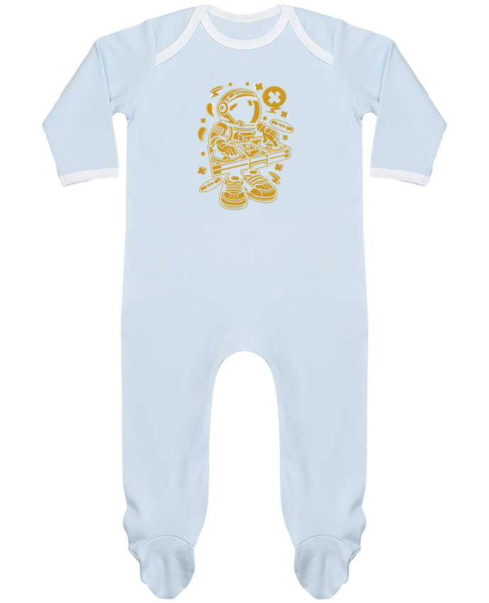 Baby Sleeper long sleeves Contrast Dj Astronaute Golden Cartoon | By Kap Atelier Cartoon by Kap Atelier