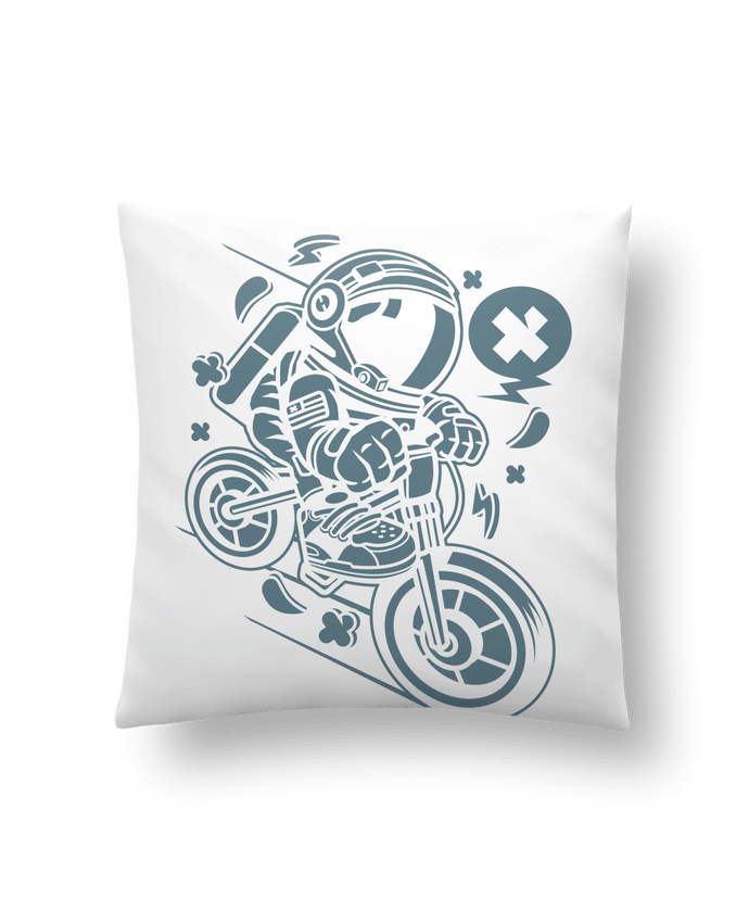 Cushion synthetic soft 45 x 45 cm Astronaute Motard Cartoon | By Kap Atelier Cartoon by Kap Atelier