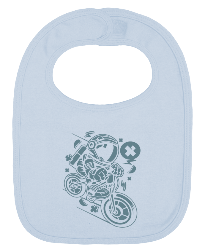 Bavoir bébé uni Astronaute Motard Cartoon | By Kap Atelier Cartoon par Kap Atelier