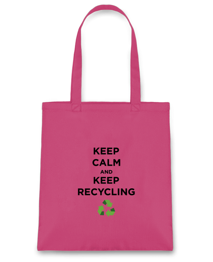 Tote Bag cotton Keep calm and keep recycling by tunetoo