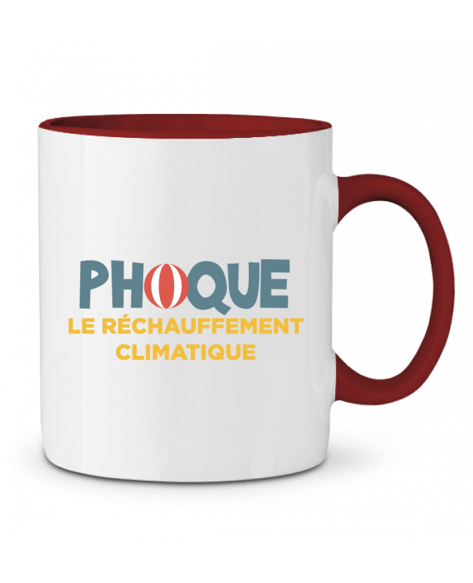 Mug bicolore Phoque le réchauffement climatique tunetoo