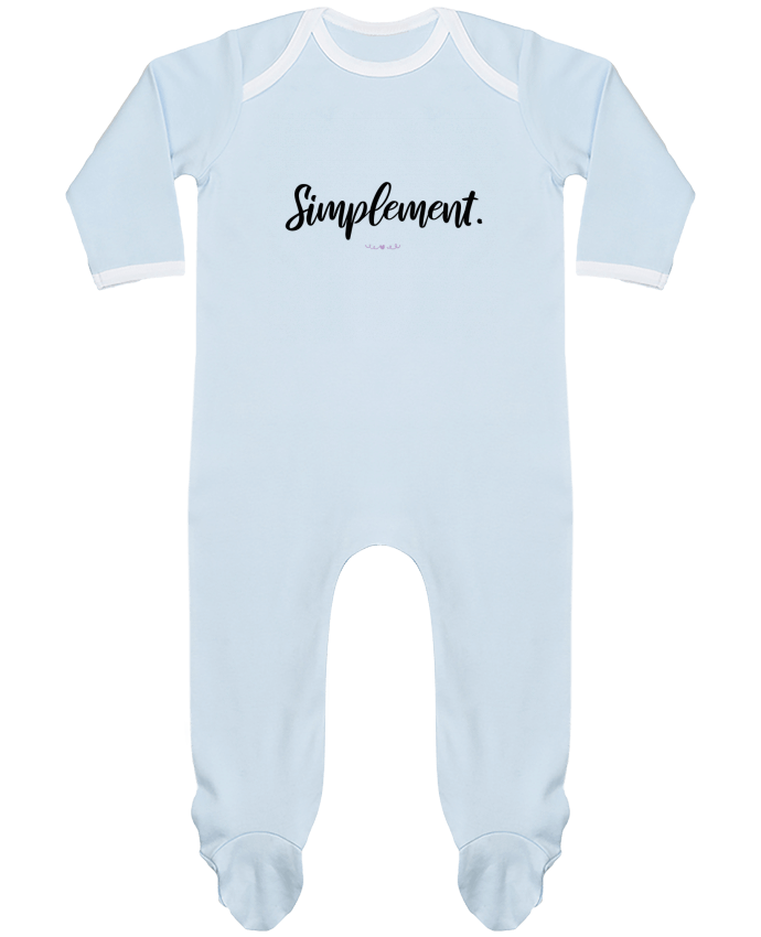 Baby Sleeper long sleeves Contrast Simplement by graphistedubonheur