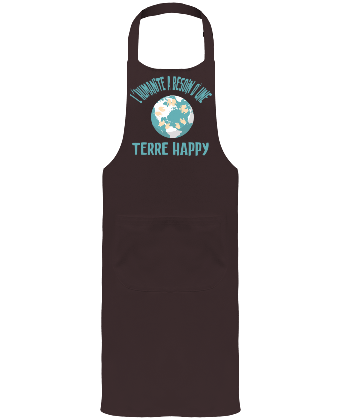 Garden or Sommelier Apron with Pocket L'humanité a besoin d'une terre happy by jorrie