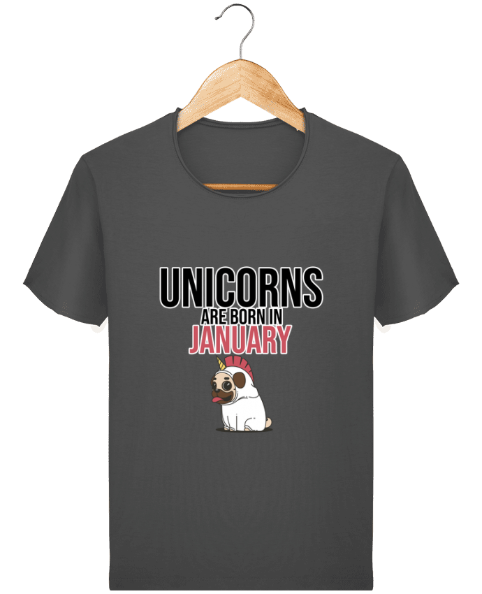  T-shirt Homme vintage Unicorns are born in january par Pao-store-fr