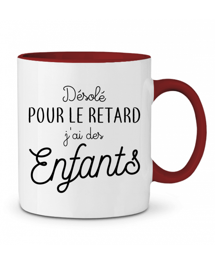 Mug bicolore J'ai des enfants La boutique de Laura