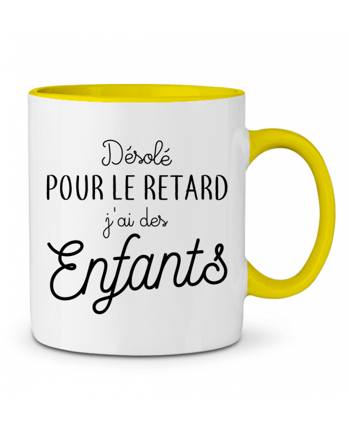 Two-tone Ceramic Mug J'ai des enfants La boutique de Laura