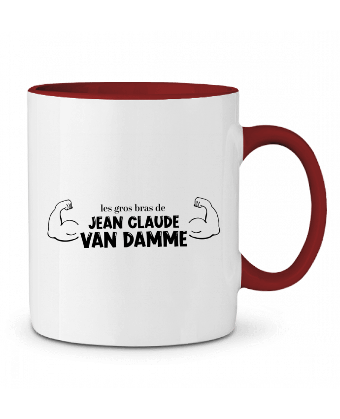 Taza Cerámica Bicolor Les gros bras de Jean Claude Van Damme - Jul tunetoo