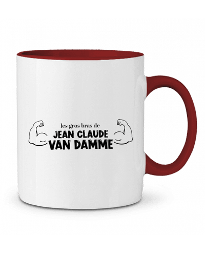 Mug bicolore Les gros bras de Jean Claude Van Damme - Jul tunetoo
