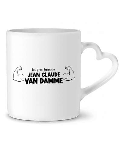 Mug coeur Les gros bras de Jean Claude Van Damme - Jul par tunetoo