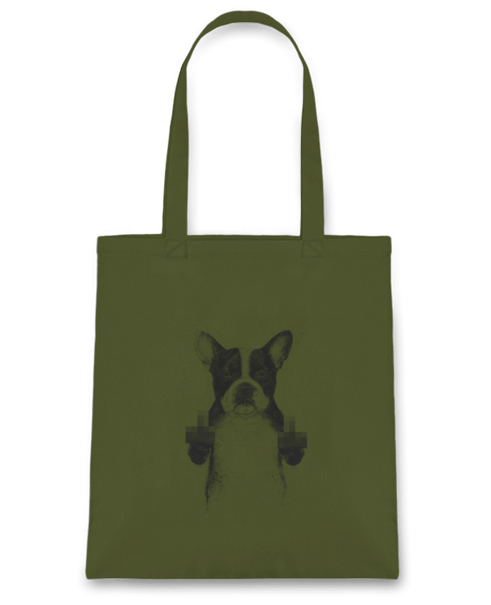 Tote Bag cotton Censored dog by Balàzs Solti