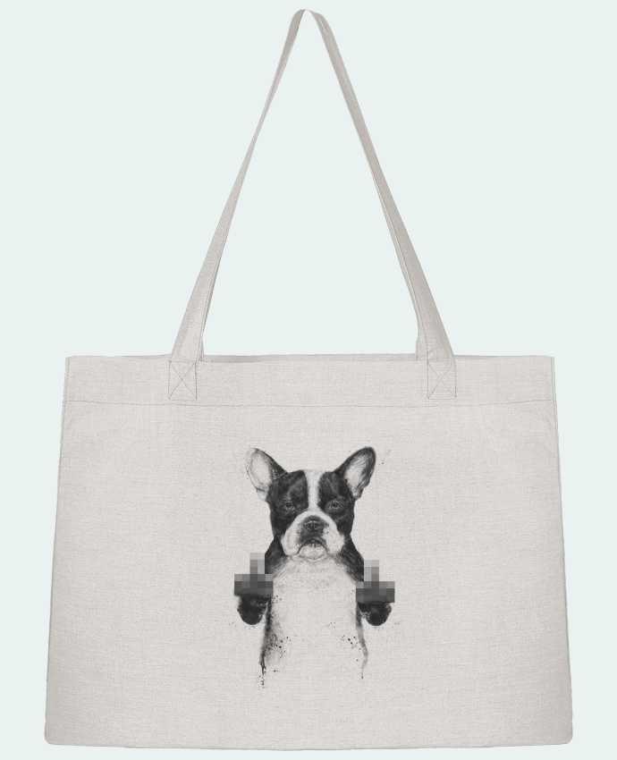 Shopping tote bag Stanley Stella Censored dog by Balàzs Solti