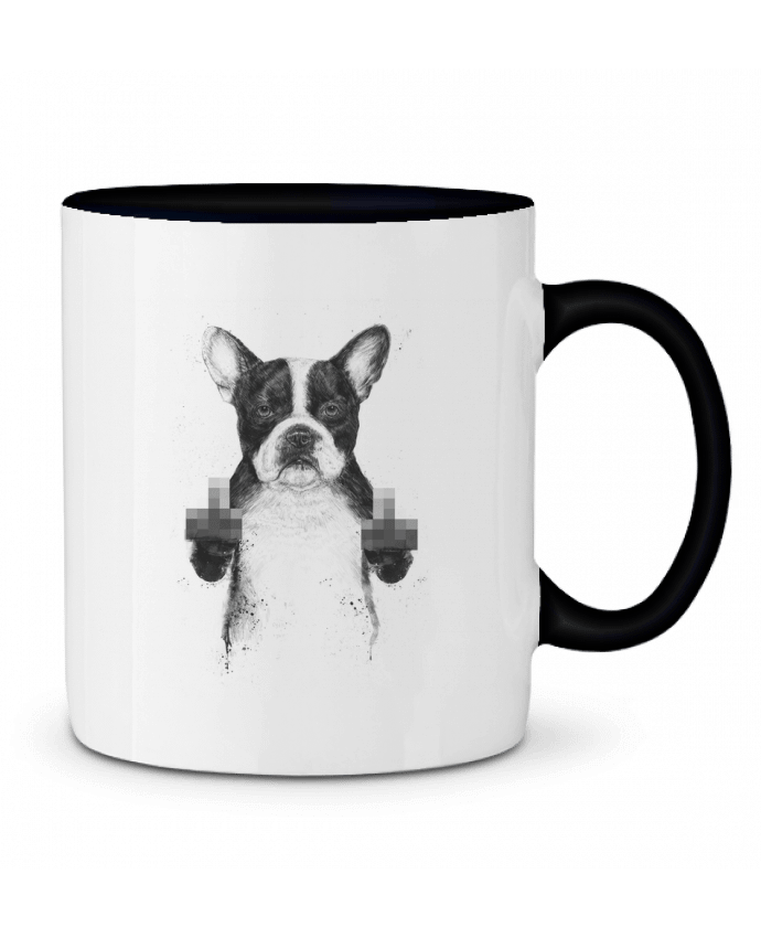 Two-tone Ceramic Mug Censored dog Balàzs Solti