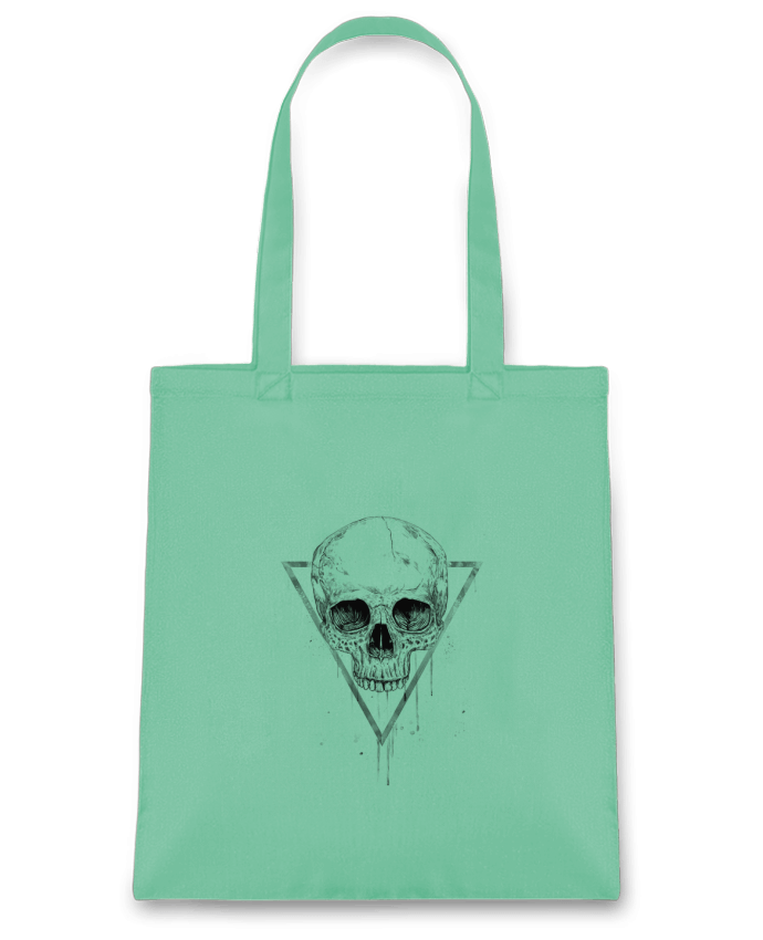 Tote Bag cotton Skull in a triangle (bw) by Balàzs Solti