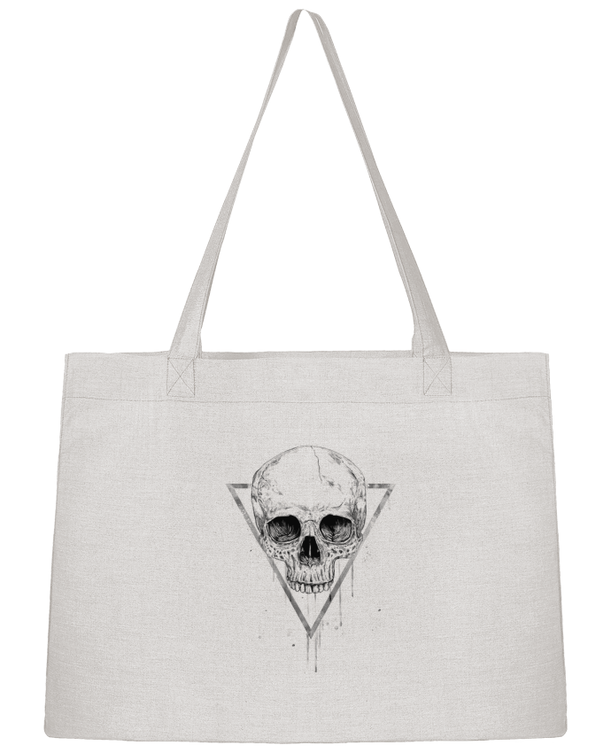 Shopping tote bag Stanley Stella Skull in a triangle (bw) by Balàzs Solti