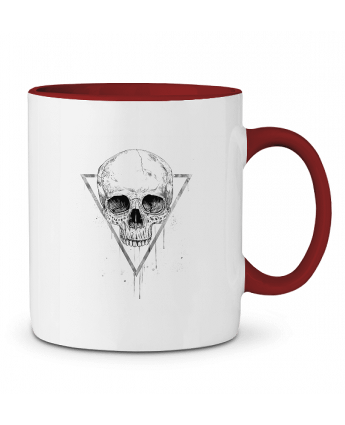 Mug bicolore Skull in a triangle (bw) Balàzs Solti