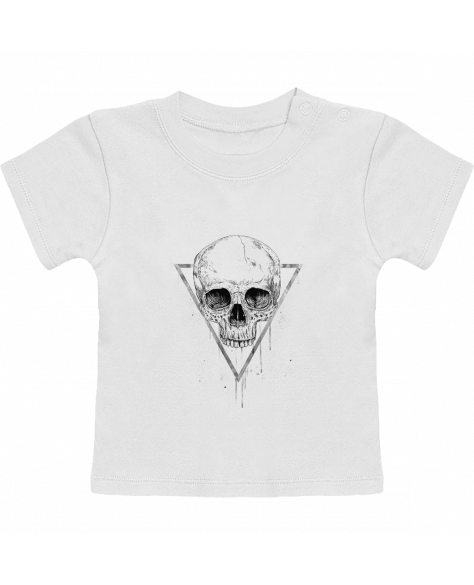 T-shirt bébé Skull in a triangle (bw) manches courtes du designer Balàzs Solti