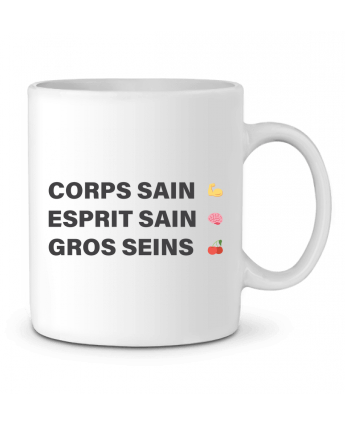 Ceramic Mug Corps sain Esprit Sain gros Seins by tunetoo