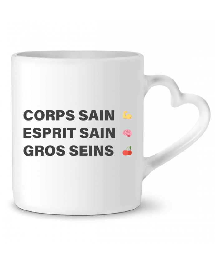 Mug Heart Corps sain Esprit Sain gros Seins by tunetoo