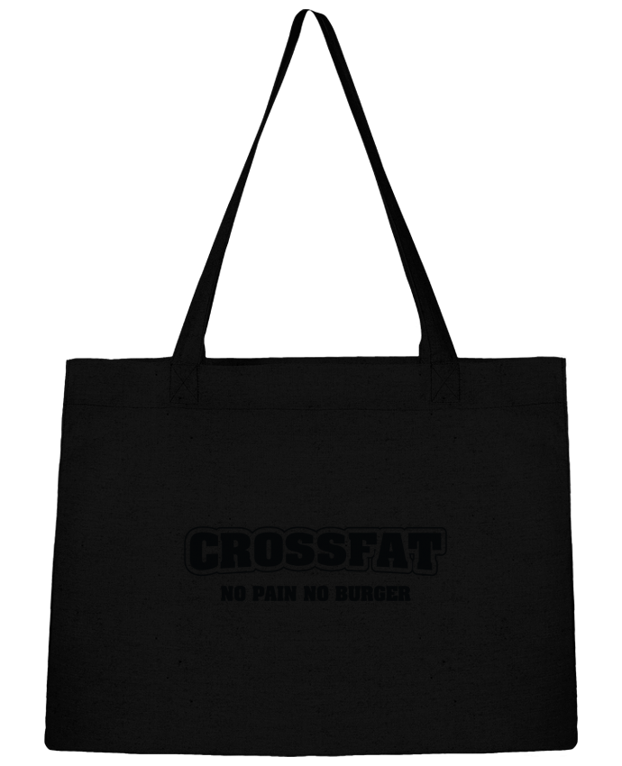 Shopping tote bag Stanley Stella Crossfat - No pain no burger by tunetoo