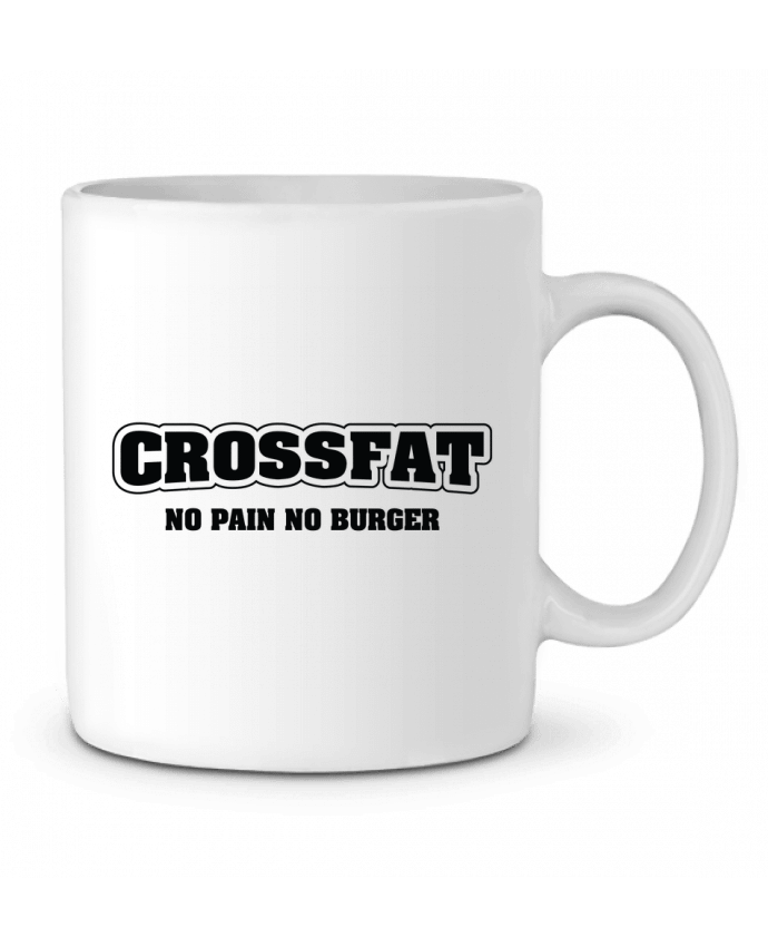 Taza Cerámica Crossfat - No pain no burger por tunetoo