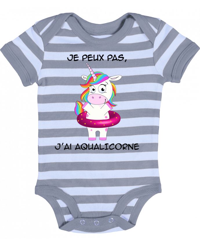 Baby Body striped Aqualicorne - Nathéo