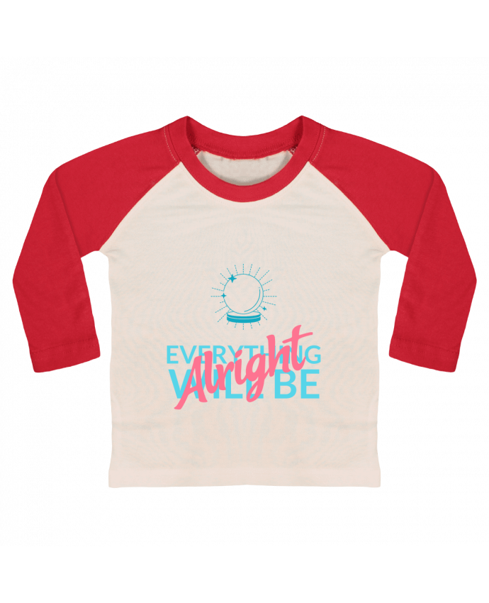 Tee-shirt Bébé Baseball ML t-shirt-design-maker-with-an-optimistic-quote par Printed Sundries