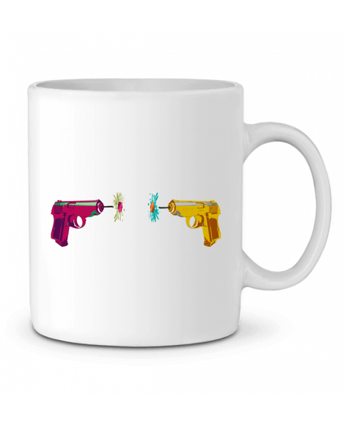 Ceramic Mug Guns and Daisies by alexnax