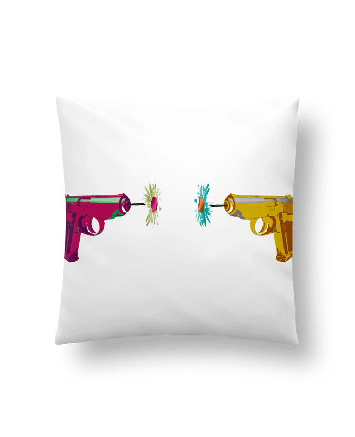 Cushion synthetic soft 45 x 45 cm Guns and Daisies by alexnax