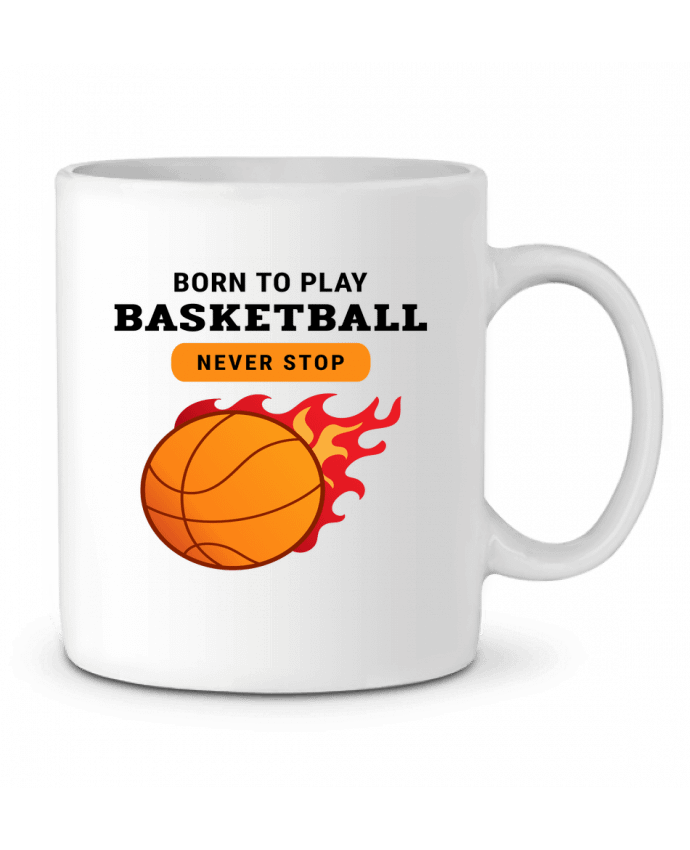 Ceramic Mug born to play basketball by momo862
