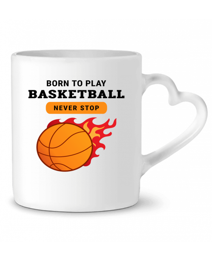 Mug Heart born to play basketball by momo862