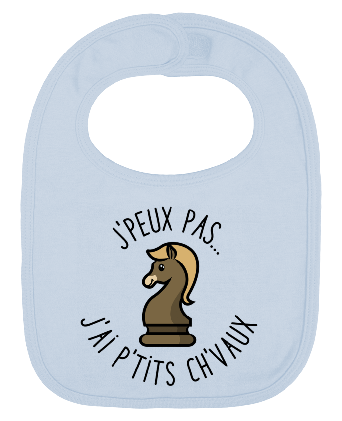 Bavoir bébé uni je peux pas j'ai petits chevaux par Lamouchenoire38