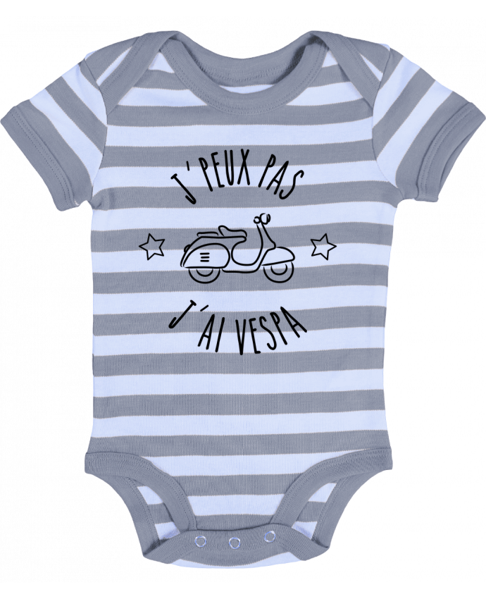 Baby Body striped j'peux pas j'ai vespa - Lamouchenoire38