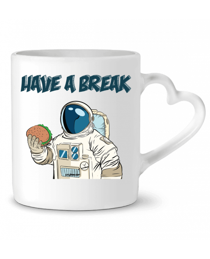 Mug coeur astronaute - have a break par jorrie