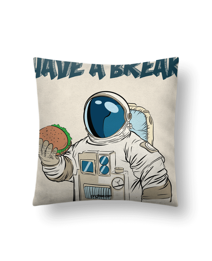 Coussin suédine astronaute - have a break par jorrie