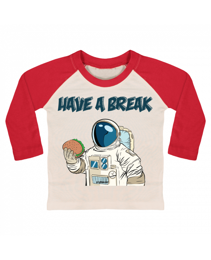 T-shirt baby Baseball long sleeve astronaute - have a break by jorrie