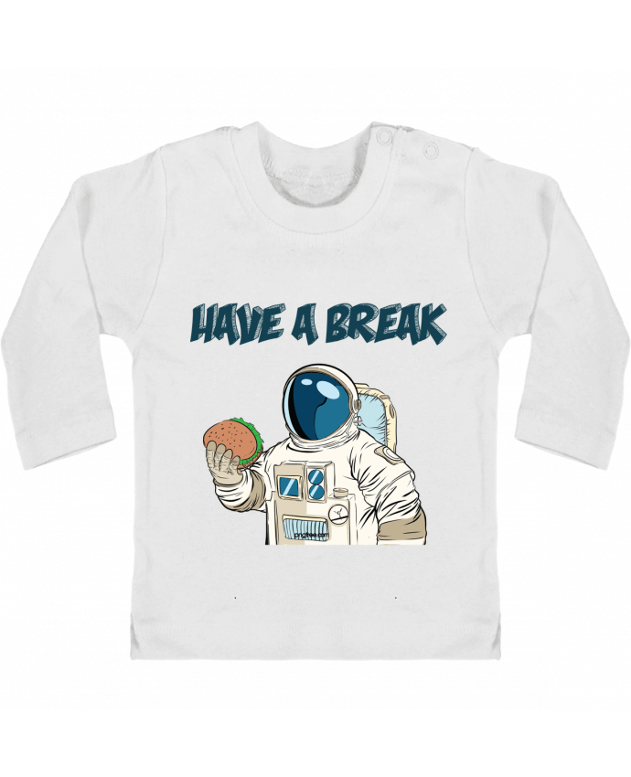 Baby T-shirt with press-studs long sleeve astronaute - have a break manches longues du designer jorrie