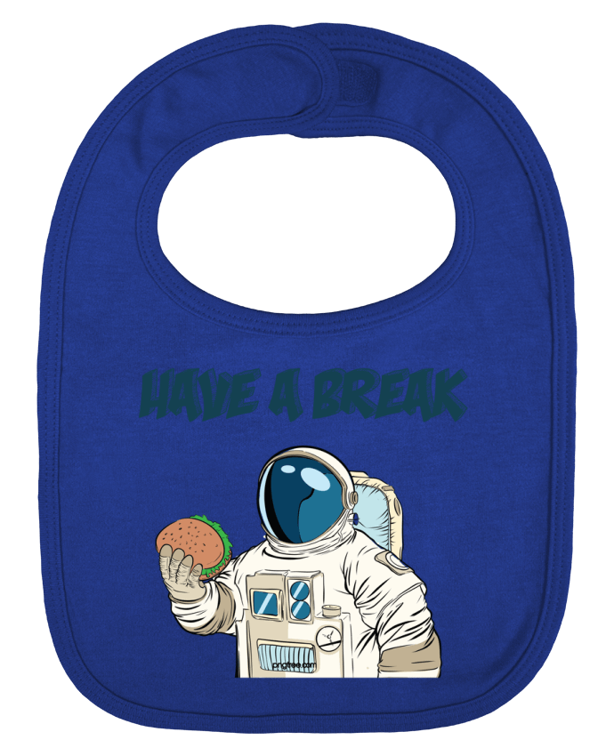 Baby Bib plain and contrast astronaute - have a break by jorrie