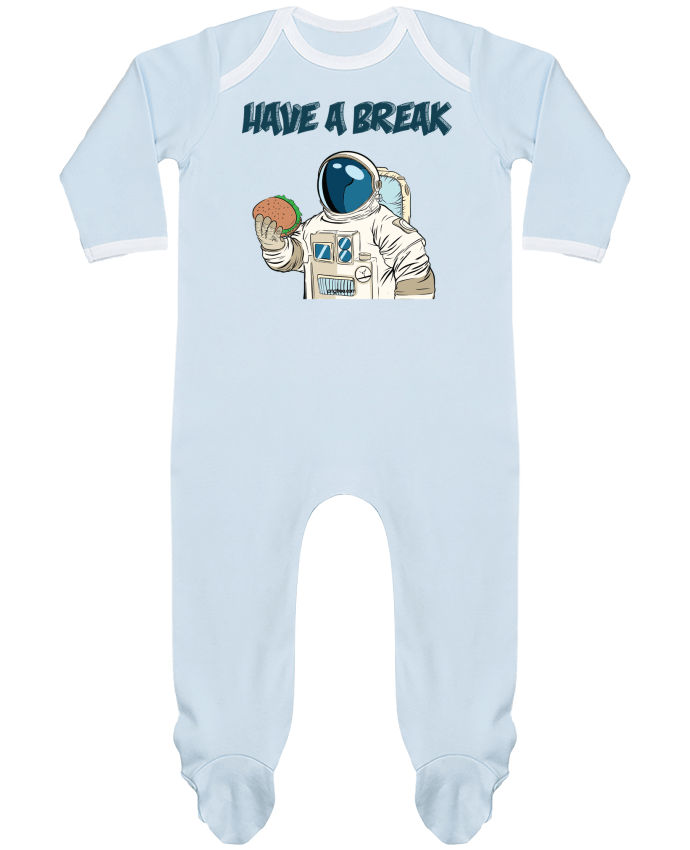 Baby Sleeper long sleeves Contrast astronaute - have a break by jorrie