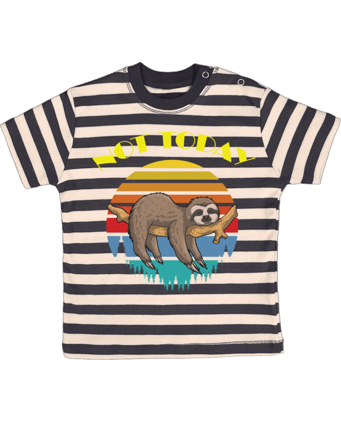 T-shirt baby with stripes Not today by jorrie