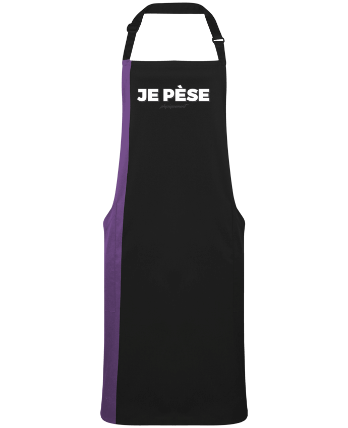 Two-tone long Apron Je pèse (physiquement ) by  tunetoo