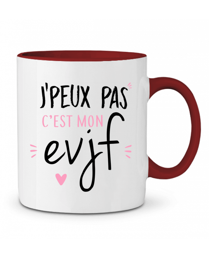 Mug bicolore J'peux pas c'est mon EVJF La boutique de Laura